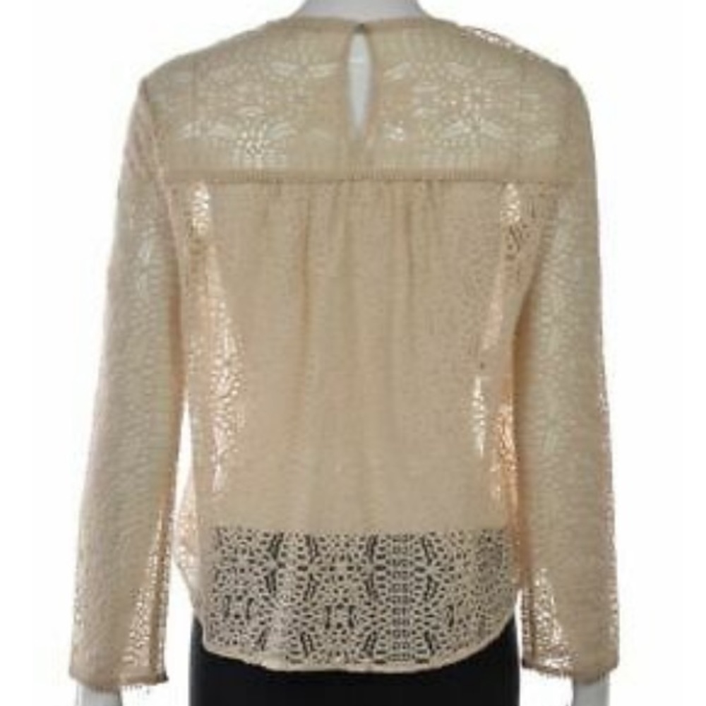 RACHAEL Rachael Roy Cream Lace Long Sleeve Blouse - Picture 3 of 13